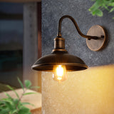 Alessio Rustic Bowl Shaped Antique Brass Ip65 Water Proof Outdoor Wall Lamp