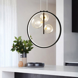 Black Pendant Light Minimalist Glass Globe Led