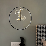 Black Pendant Light Minimalist Glass Globe Led