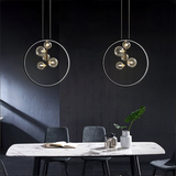 Black Pendant Light Minimalist Glass Globe Led