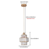 Fernando - Round Tiered Glass Crystal Ceiling Pendant Light