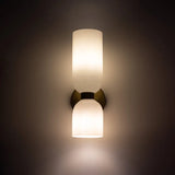 Double Head Glass Wall Lamp Led Sconce