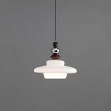 Medieval Style Glass Beige Dining Room Pendant Light