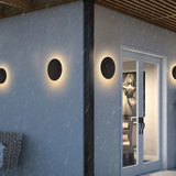 Minimalist Round Metal Led Outdoor Wall Light