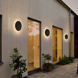 Minimalist Round Metal Led Outdoor Wall Light