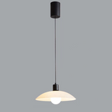 Minimalist White Disc Glass Pendant Light