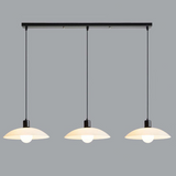 Minimalist White Disc Glass Pendant Light