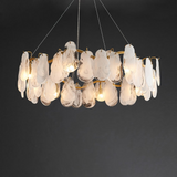 Modern 6-Light Tiered Cloud Glass Chandelier With Adjustable Cables