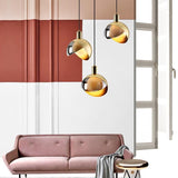 Modern Gold Glass Pendant Light