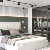 Modern Pendant Light Glass Globe 2-Light U-Shaped For Living Room And Bedroom