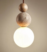 Modern Simple Style Travertine Pendant Light
