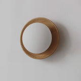 Natural wood White Simple Wall Light