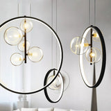 Nordic Bubble Glass Pendant Lamps With Ring