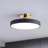 Round Flush Mount Light Nordic Style Acrylic Bedroom Led Semi Coil Ceiling Light