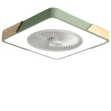 Round Square Integrated Led Bladeless Ceiling Fan Light With Remote Control