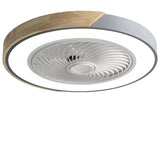 Round Square Integrated Led Bladeless Ceiling Fan Light With Remote Control