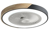 Round Square Integrated Led Bladeless Ceiling Fan Light With Remote Control