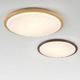 Round Wooden Led Bedroom Ceiling Light