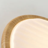 Round Wooden Led Bedroom Ceiling Light