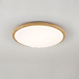 Round Wooden Led Bedroom Ceiling Light