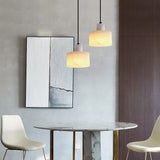 Scandinavian Simple Pendant Light Made Of White Marble