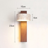 Wabi Sabi Off-White Travertine Wall Lamp