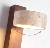 Wabi Sabi Off-White Travertine Wall Lamp