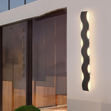 Wave Shaped Outdoor Wall Lamp