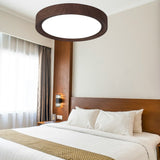 Wood Grain Round Ceiling Light