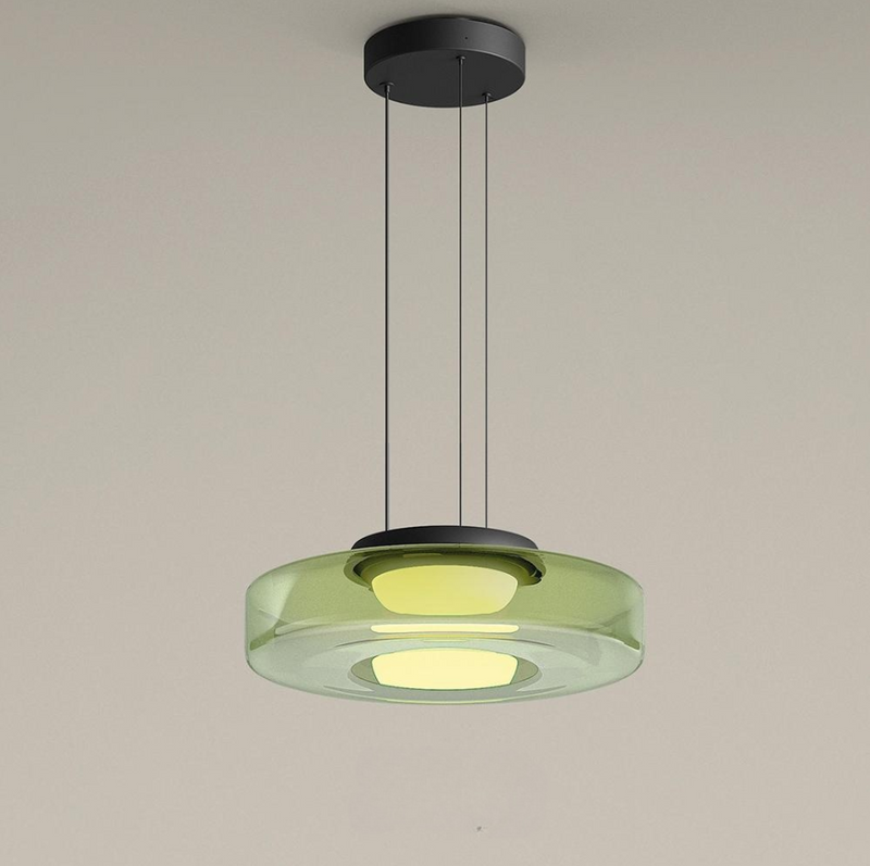 Glass pendant lights in Bauhaus style