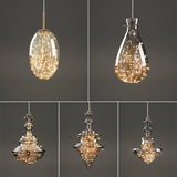 Modern Gray Glass Starry Sky Pendant Light