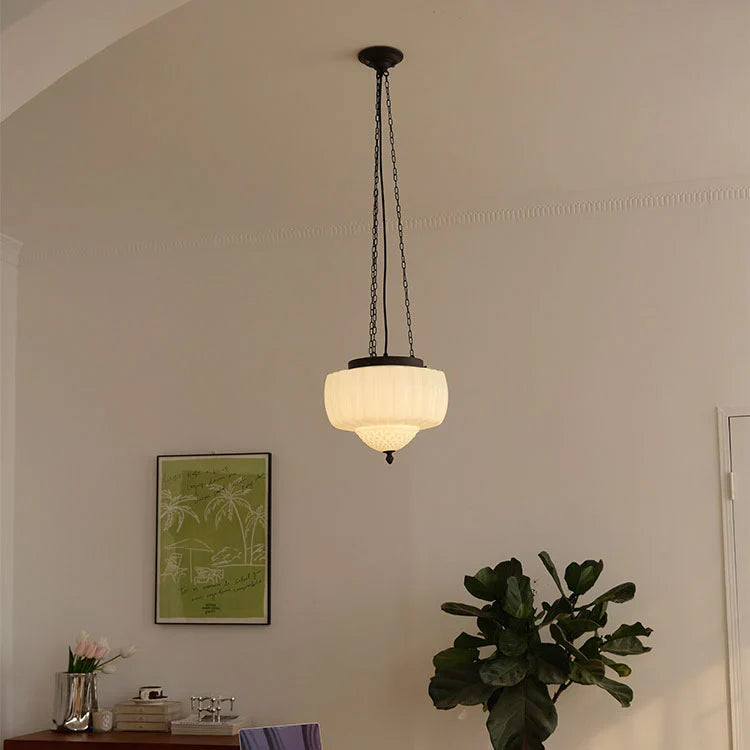 Modern white minimalist pendant light