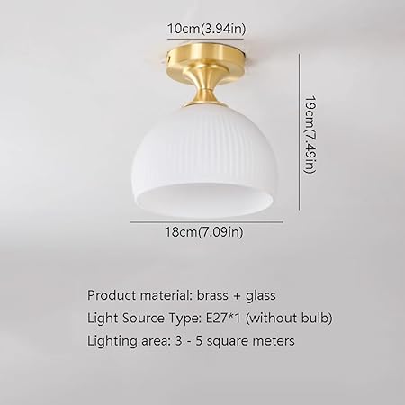 Modern Milk White Glass Ceiling Lamp