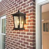 Farmhouse Waterproof Glass Shade Outdoor Wall Lamp