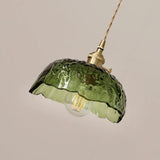 Irregular Brass Glass Pendant Light