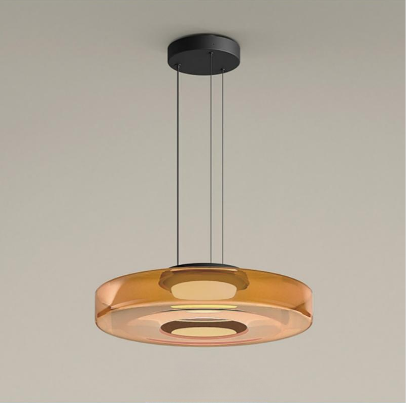 Glass pendant lights in Bauhaus style