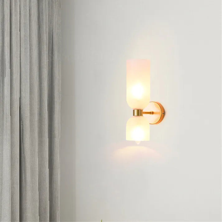 Double Head Glass Wall Lamp Led Sconce