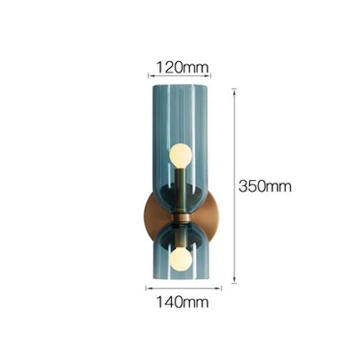 Double Head Glass Wall Lamp Led Sconce