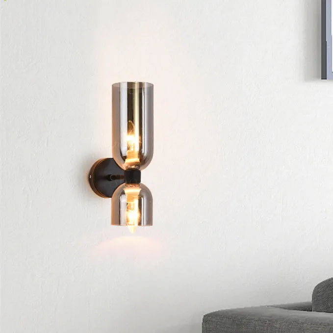 Double Head Glass Wall Lamp Led Sconce