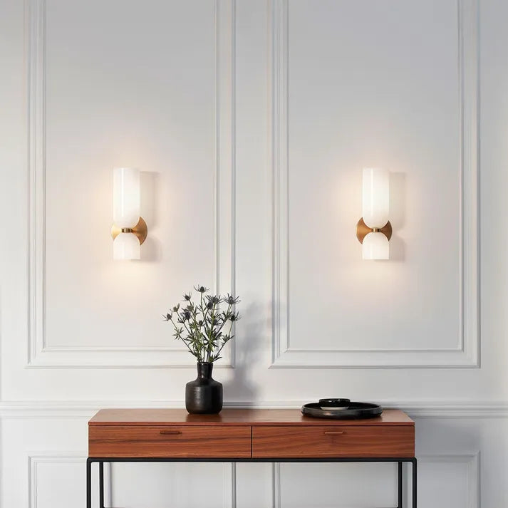 Double Head Glass Wall Lamp Led Sconce