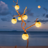 Elif Modern Led Outdoor Lamp Pendant Lamp Gold Metal Resin Hall Outdoor