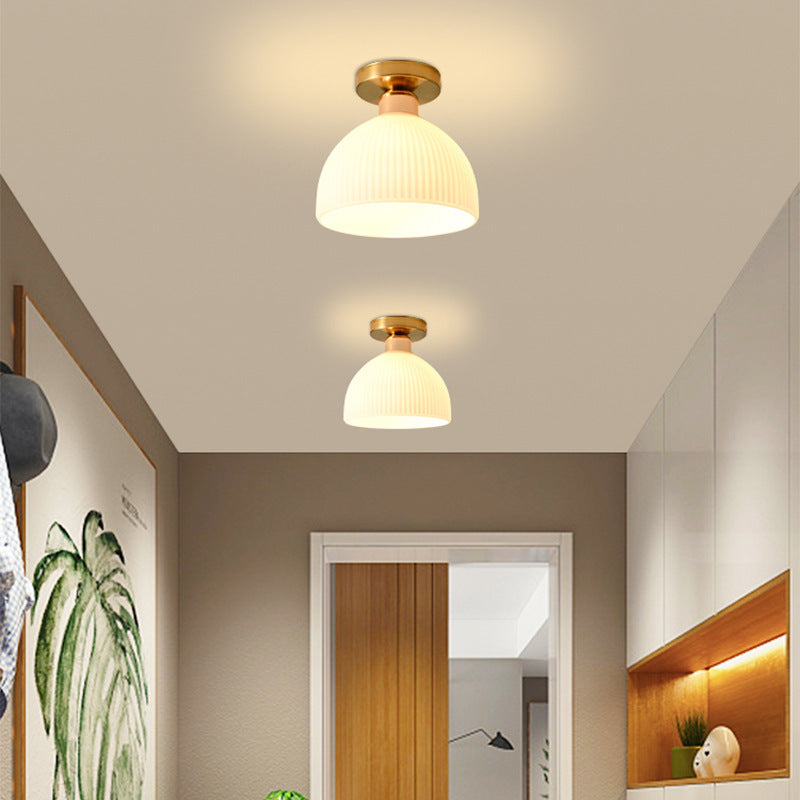 Modern Milk White Glass Ceiling Lamp