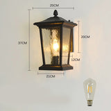 Farmhouse Waterproof Glass Shade Outdoor Wall Lamp