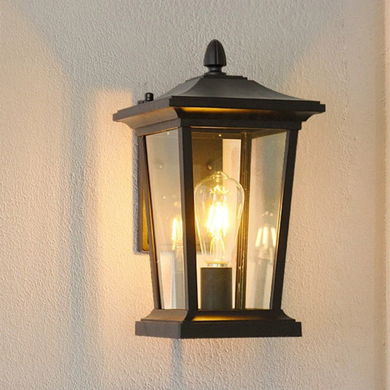 Farmhouse Waterproof Glass Shade Outdoor Wall Lamp