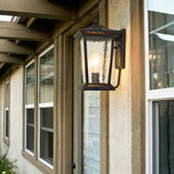 Farmhouse Waterproof Glass Shade Outdoor Wall Lamp