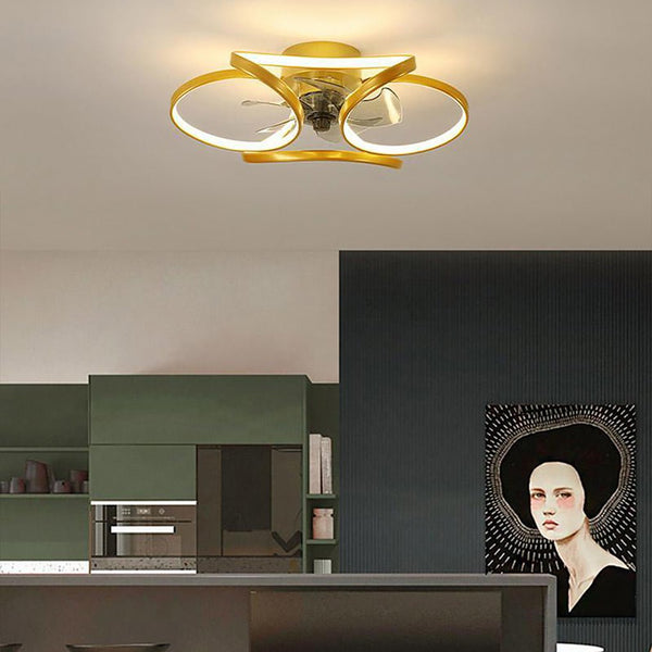Flower Ceiling Light And Fan With Remote Control