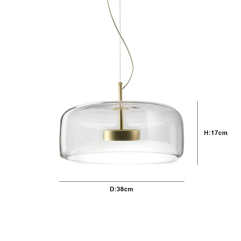 Hotel glass pendant light