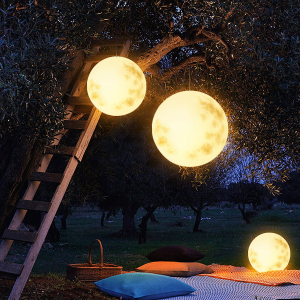 Garden Pendant Light In The Shape Of A Moon