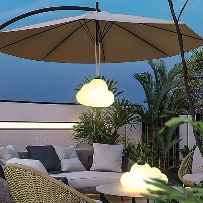 Minori Design Led Hanging Lamp Cloud Milk White Metal/Acrylic Garden