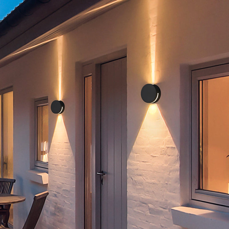 Modern Round Glass Ip65 Waterproof Outdoor Wall Lamp